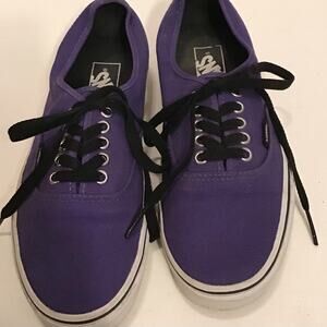 VANS OLD SKOOL SNEAKER Purple Canvas White -Black STRIPE UNISEX Women 8.5 Men 7
